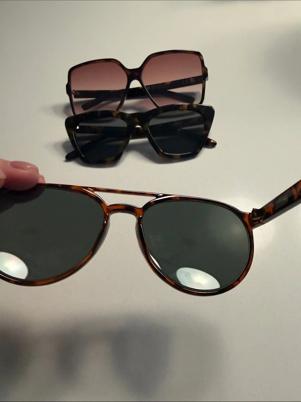 Quince, JCrew and H&M Tortoiseshell Fashion Sunglasses Trio - Brown/Black Lenses